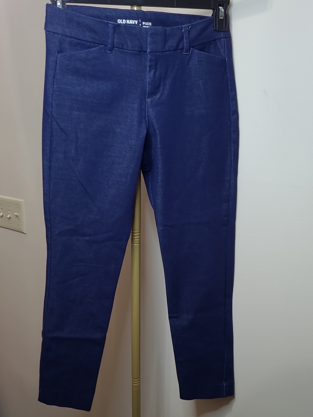 Old Navy Shimmery Navy Blue Ankle Pixie Pants size 2